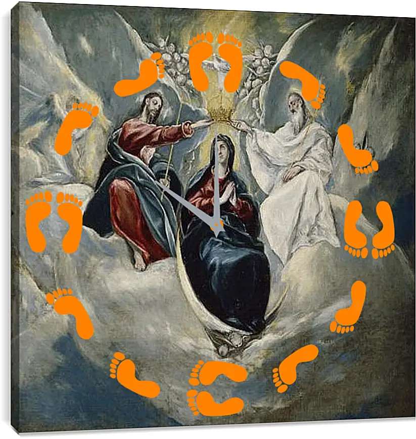 Часы картина - The Coronation of the Virgin. Эль Греко