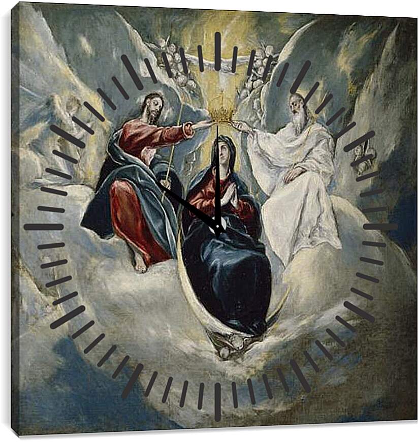 Часы картина - The Coronation of the Virgin. Эль Греко