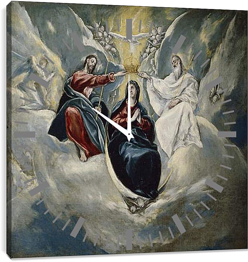 Часы картина - The Coronation of the Virgin. Эль Греко