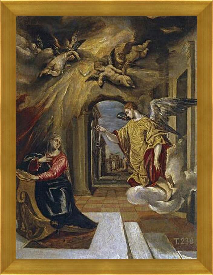 Картина в раме - The Annunciation. Эль Греко