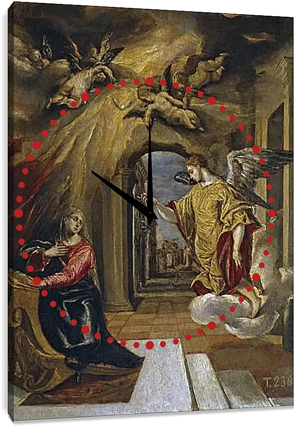 Часы картина - The Annunciation. Эль Греко