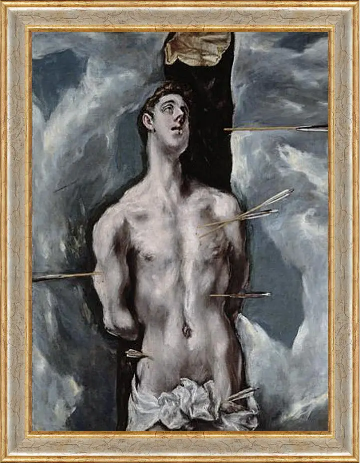 Картина в раме - Saint Sebastian. Эль Греко