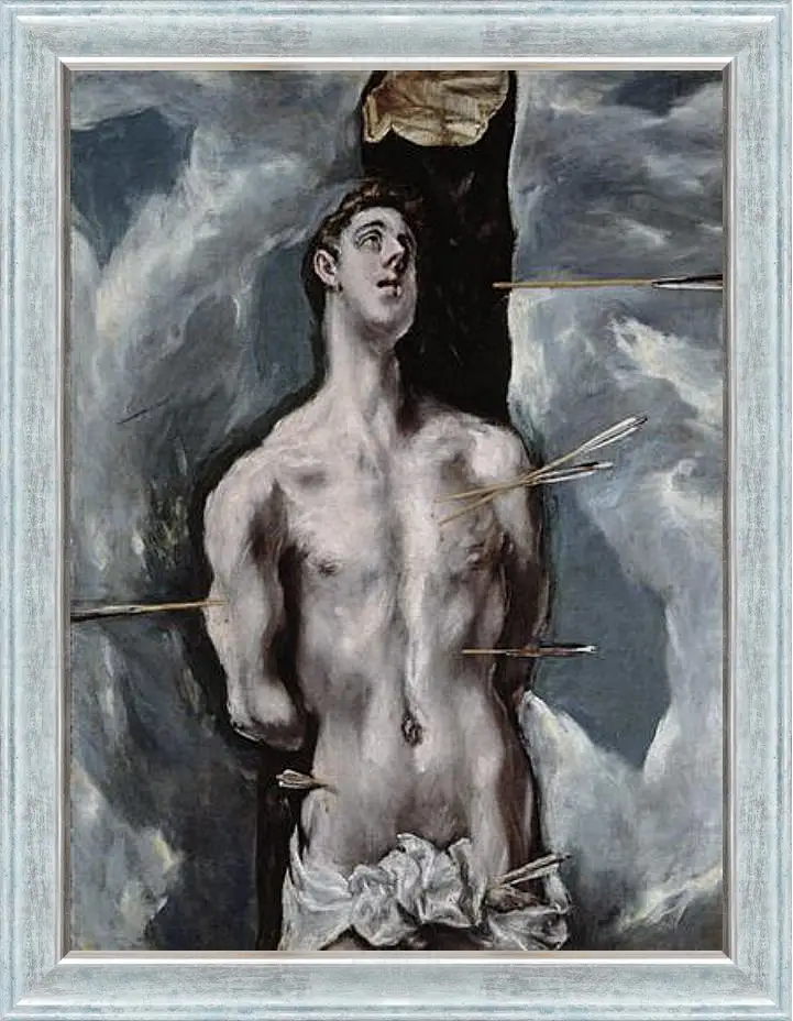 Картина в раме - Saint Sebastian. Эль Греко