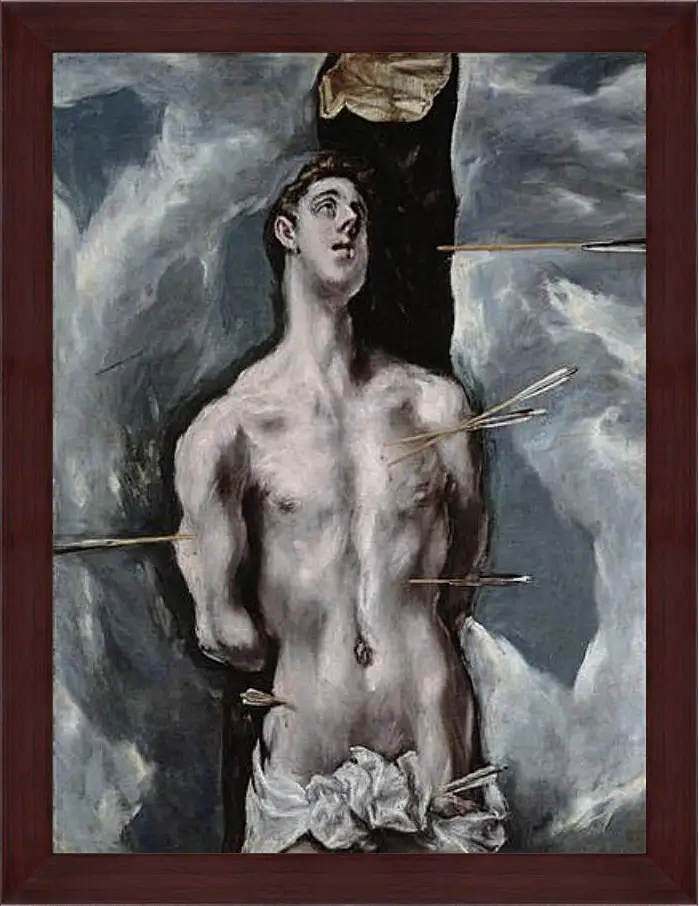 Картина в раме - Saint Sebastian. Эль Греко