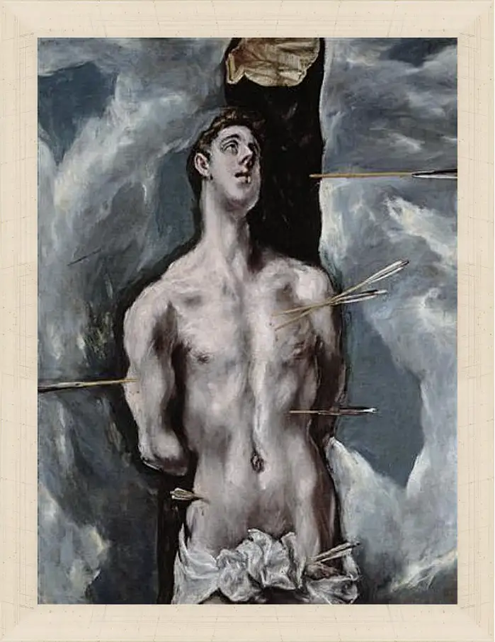 Картина в раме - Saint Sebastian. Эль Греко