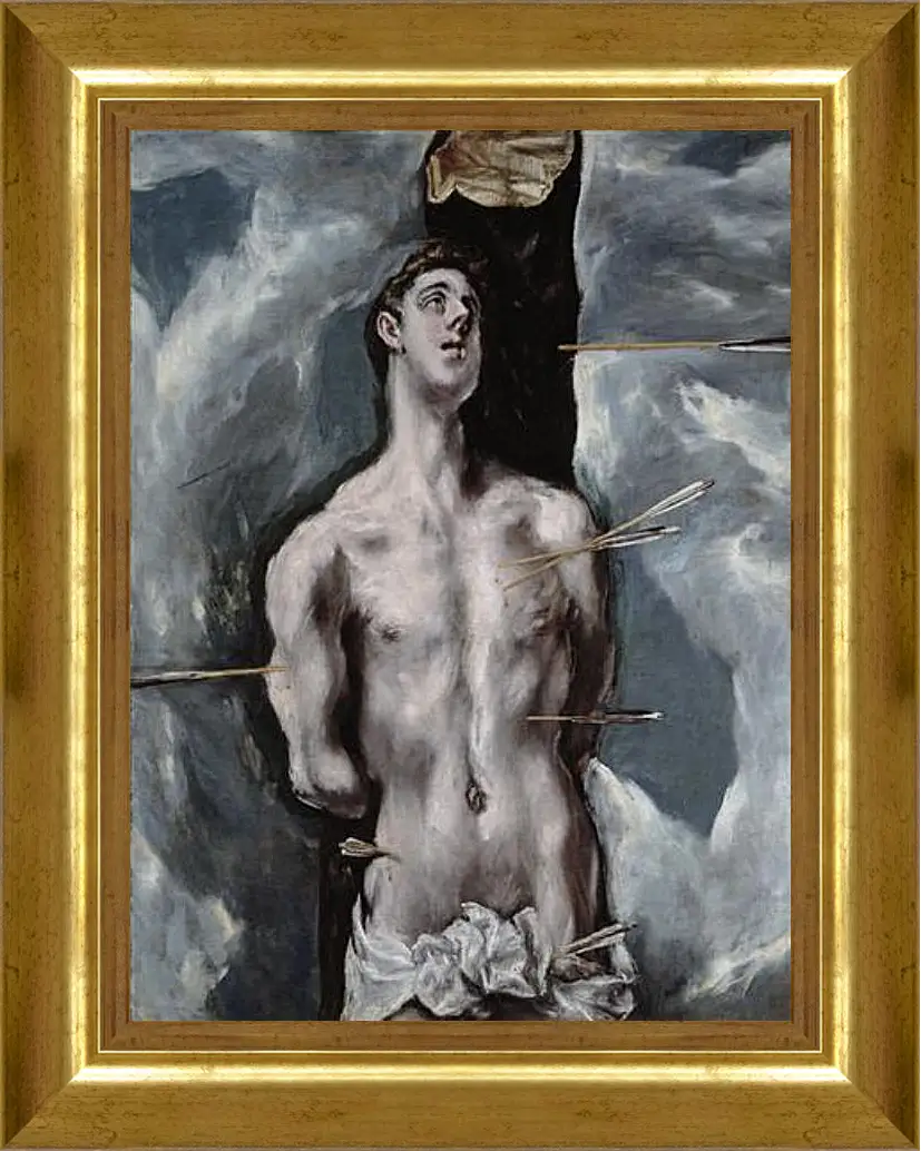 Картина в раме - Saint Sebastian. Эль Греко