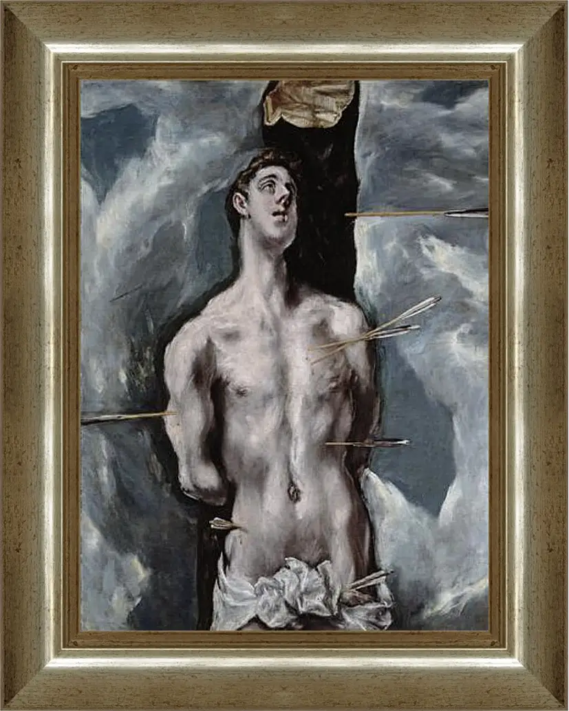 Картина в раме - Saint Sebastian. Эль Греко