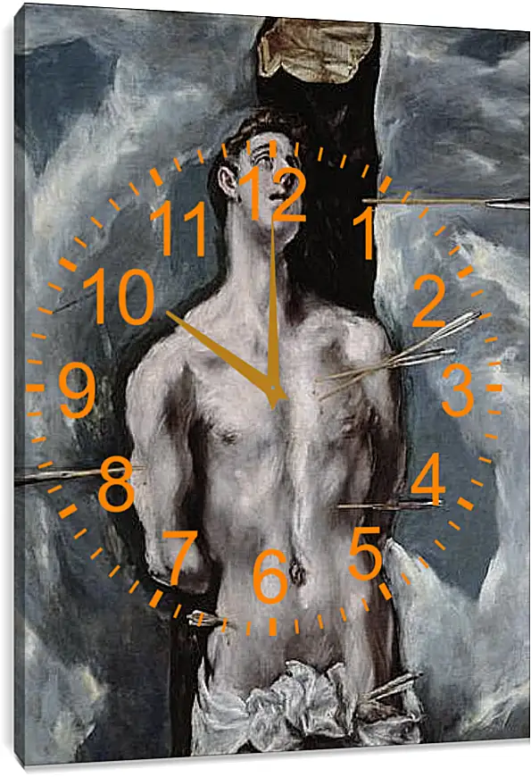 Часы картина - Saint Sebastian. Эль Греко
