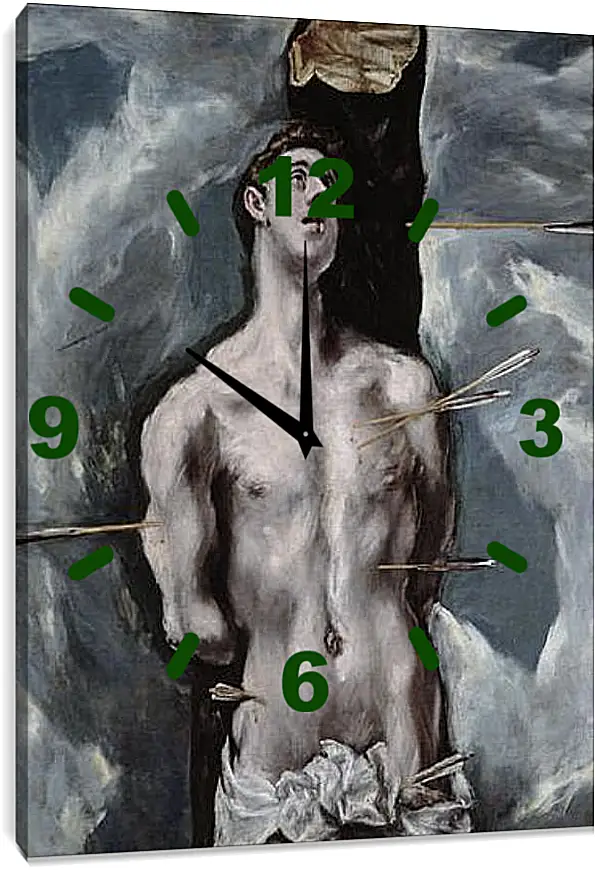 Часы картина - Saint Sebastian. Эль Греко