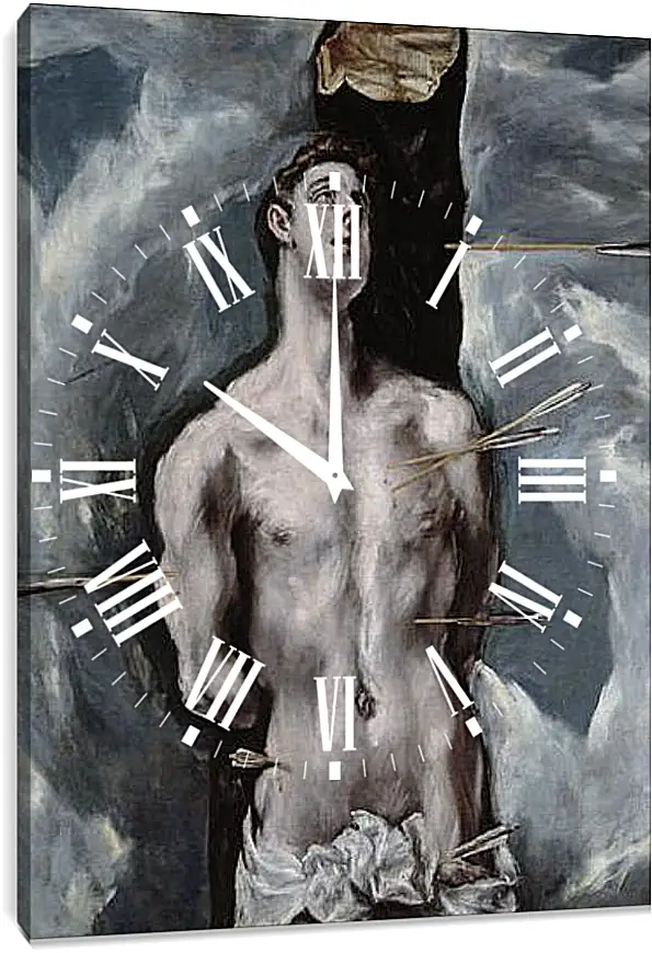Часы картина - Saint Sebastian. Эль Греко