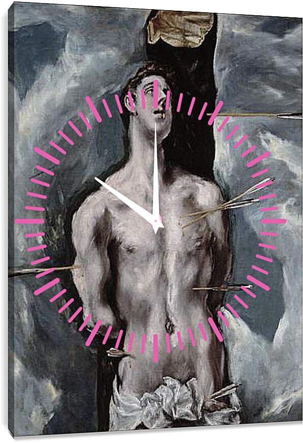 Часы картина - Saint Sebastian. Эль Греко