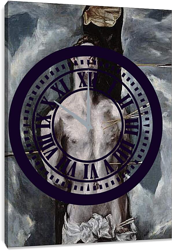 Часы картина - Saint Sebastian. Эль Греко