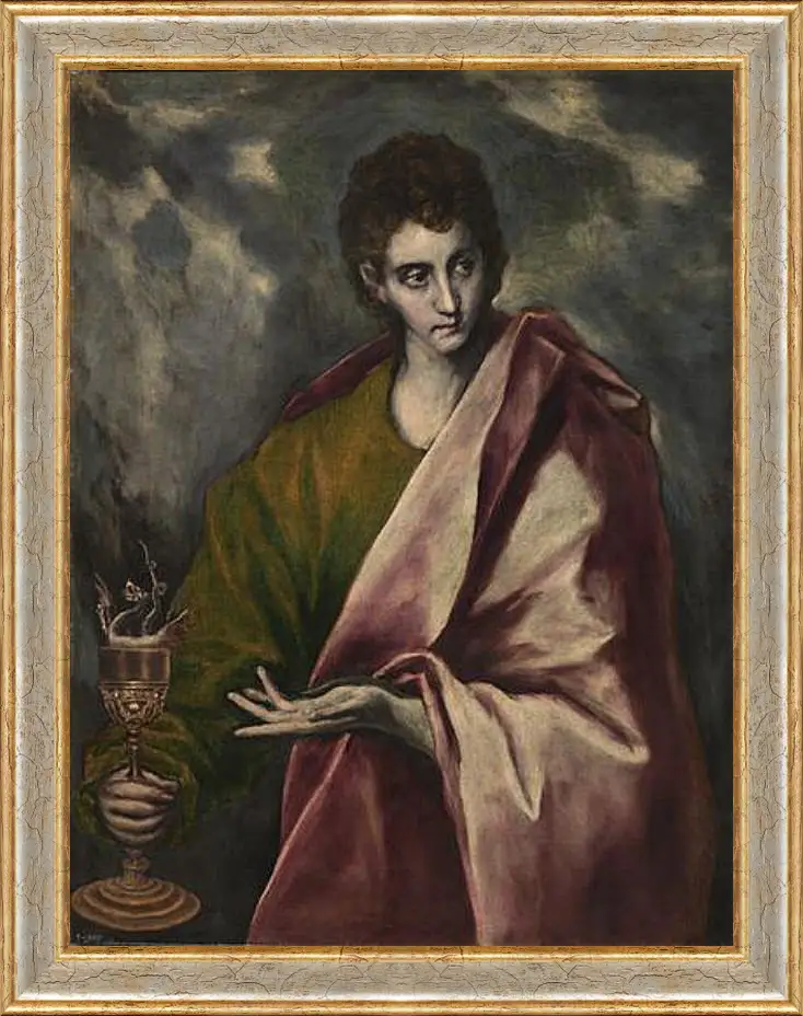 Картина в раме - Saint John the Evangelist. Эль Греко