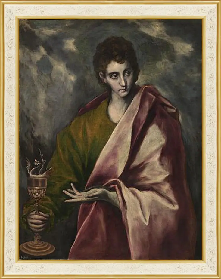 Картина в раме - Saint John the Evangelist. Эль Греко