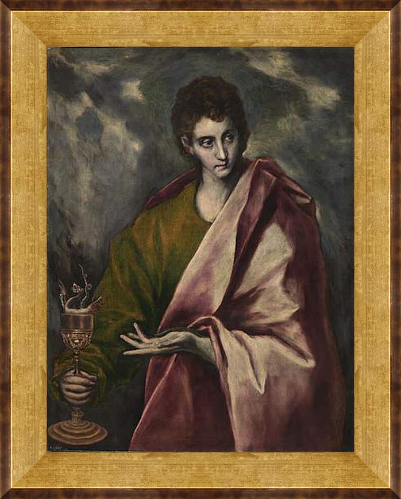 Картина в раме - Saint John the Evangelist. Эль Греко