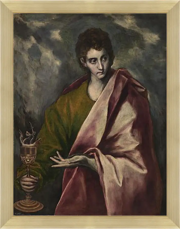 Картина в раме - Saint John the Evangelist. Эль Греко