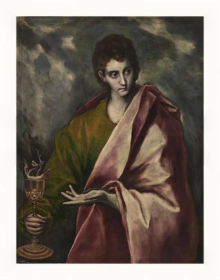 Картина в раме - Saint John the Evangelist. Эль Греко