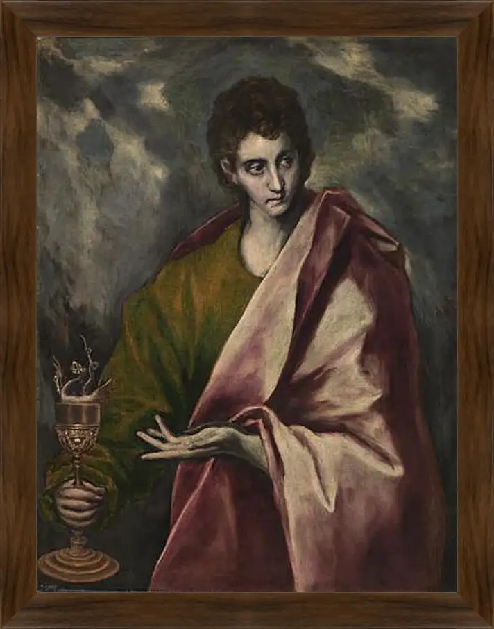 Картина в раме - Saint John the Evangelist. Эль Греко