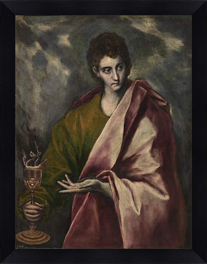 Картина в раме - Saint John the Evangelist. Эль Греко