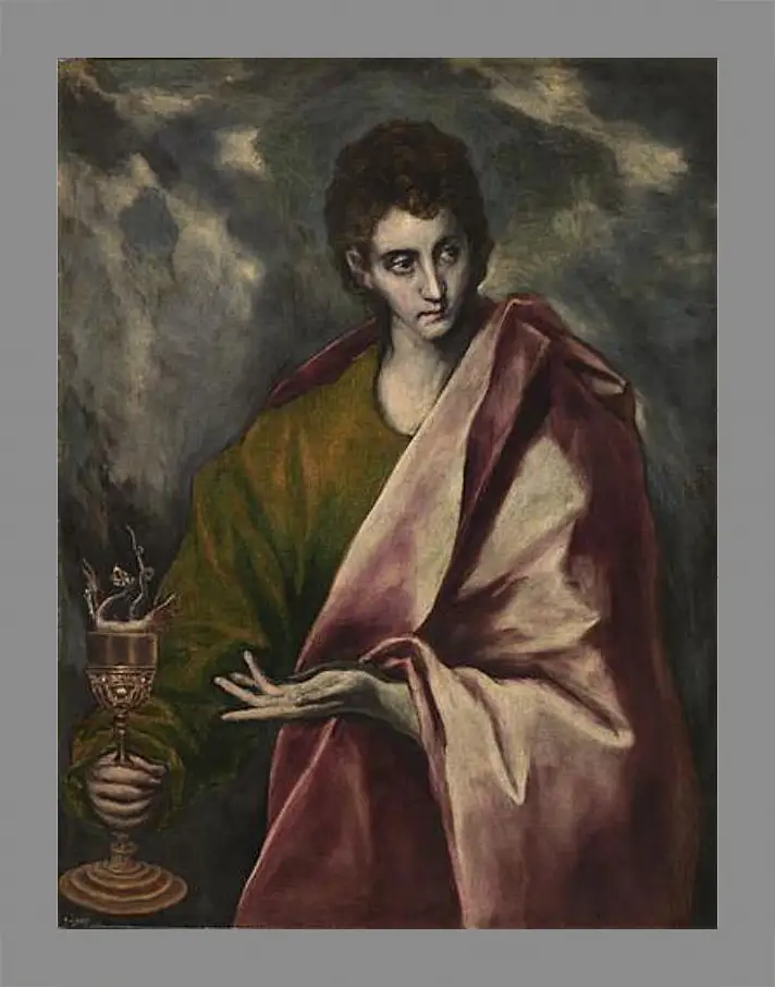 Картина в раме - Saint John the Evangelist. Эль Греко