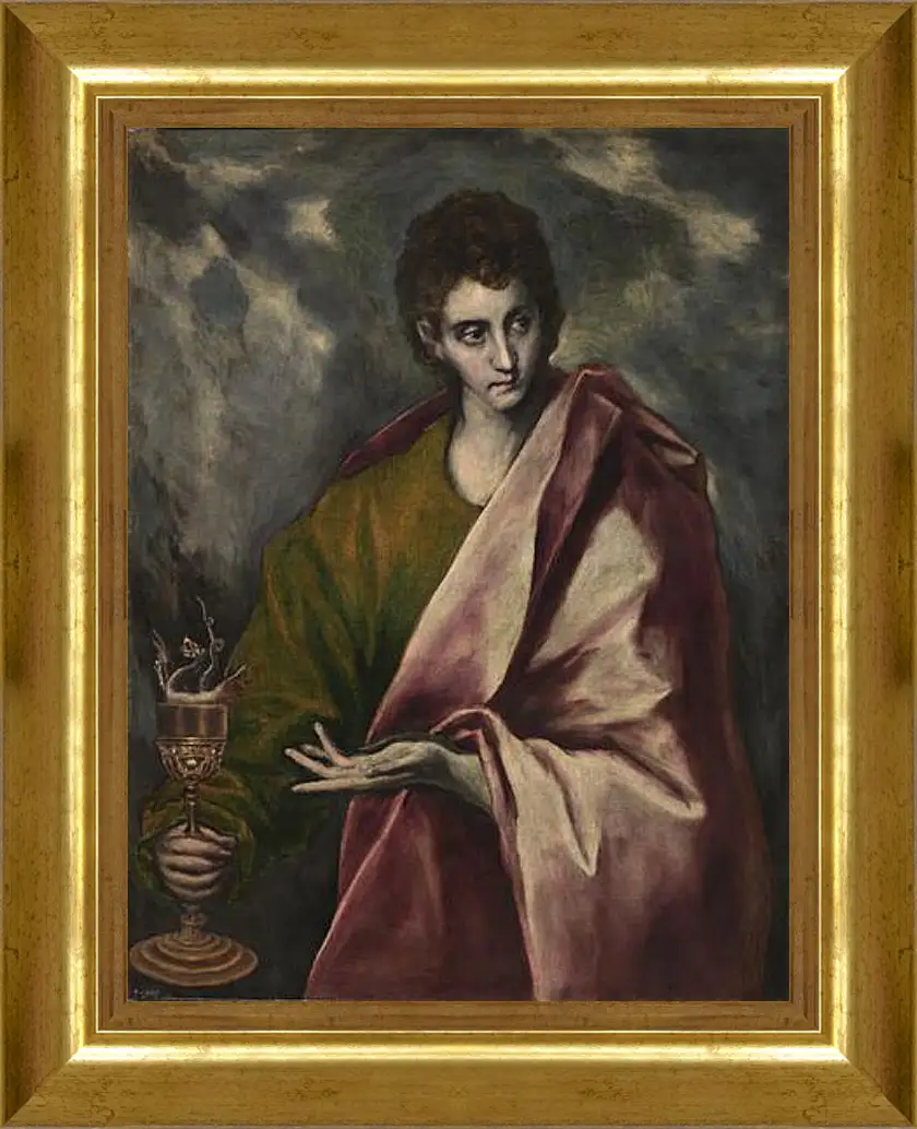 Картина в раме - Saint John the Evangelist. Эль Греко