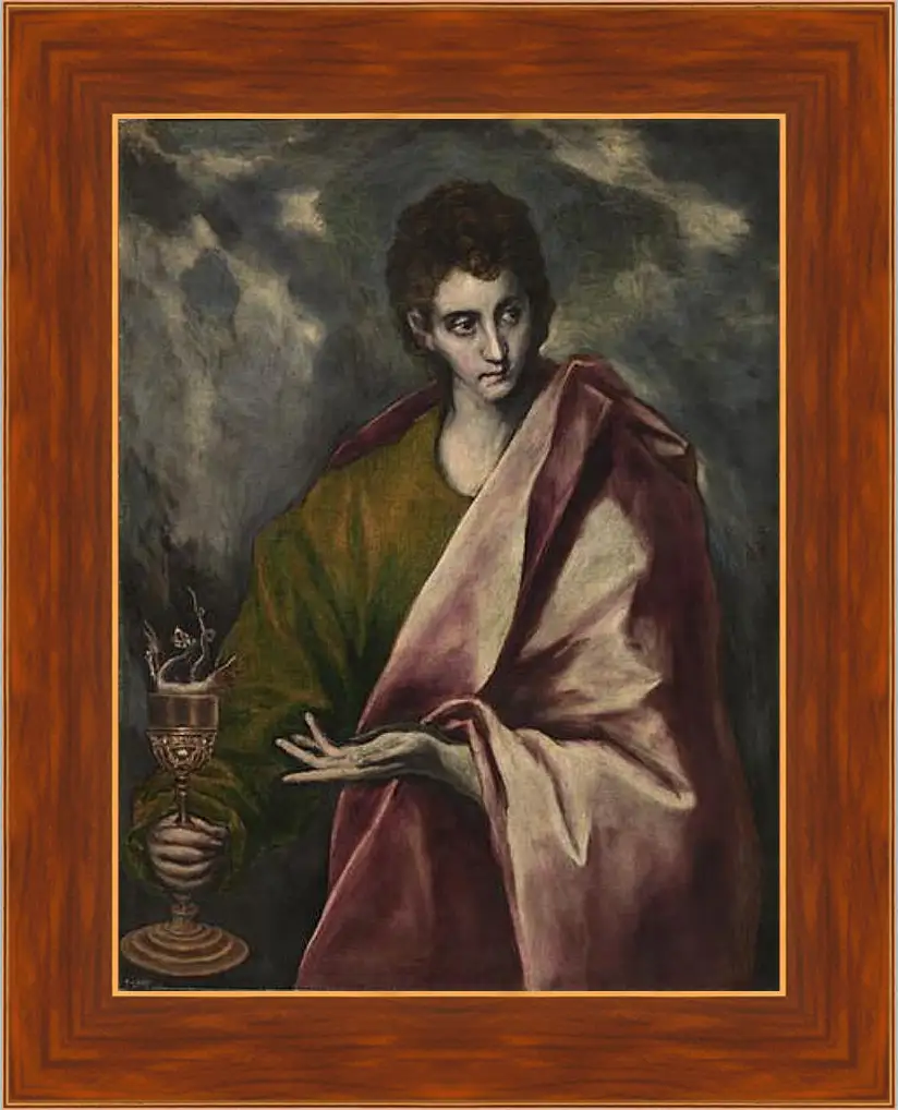 Картина в раме - Saint John the Evangelist. Эль Греко