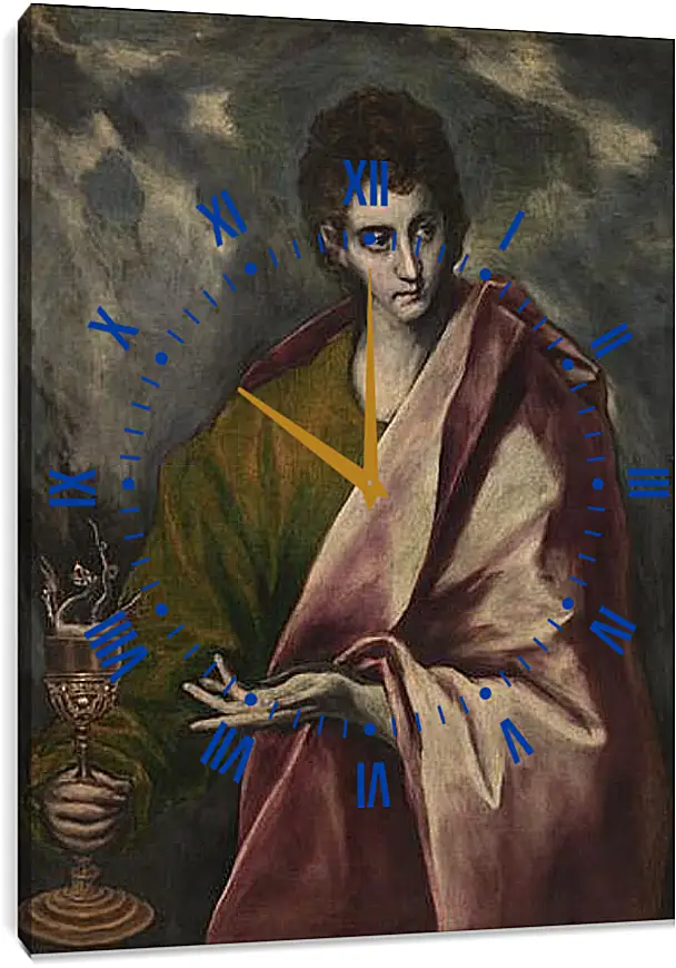 Часы картина - Saint John the Evangelist. Эль Греко