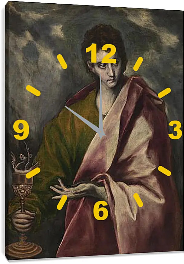 Часы картина - Saint John the Evangelist. Эль Греко