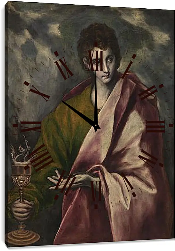 Часы картина - Saint John the Evangelist. Эль Греко