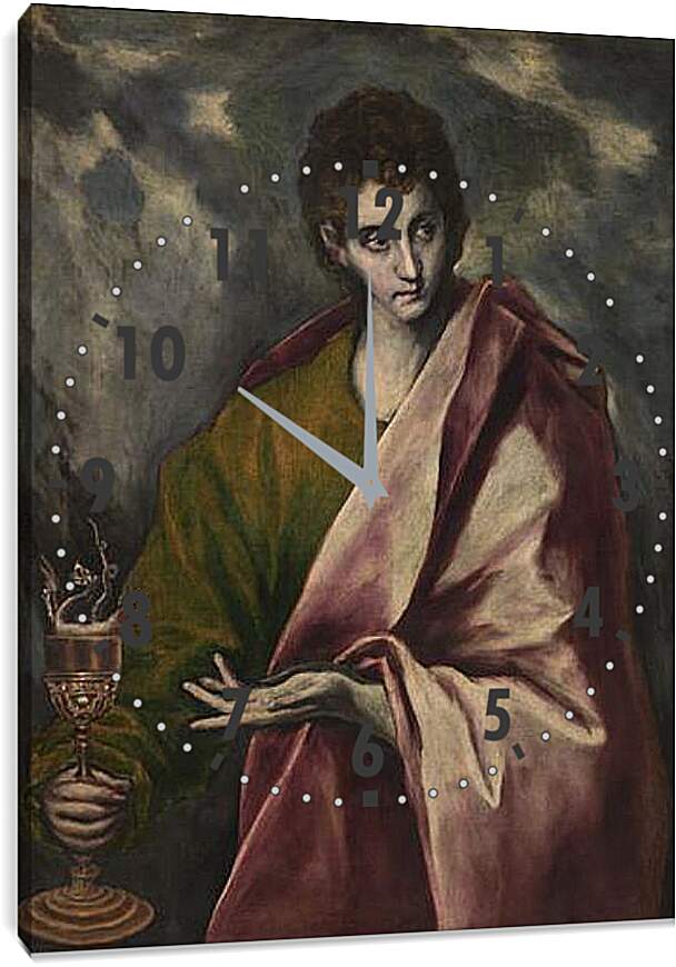 Часы картина - Saint John the Evangelist. Эль Греко