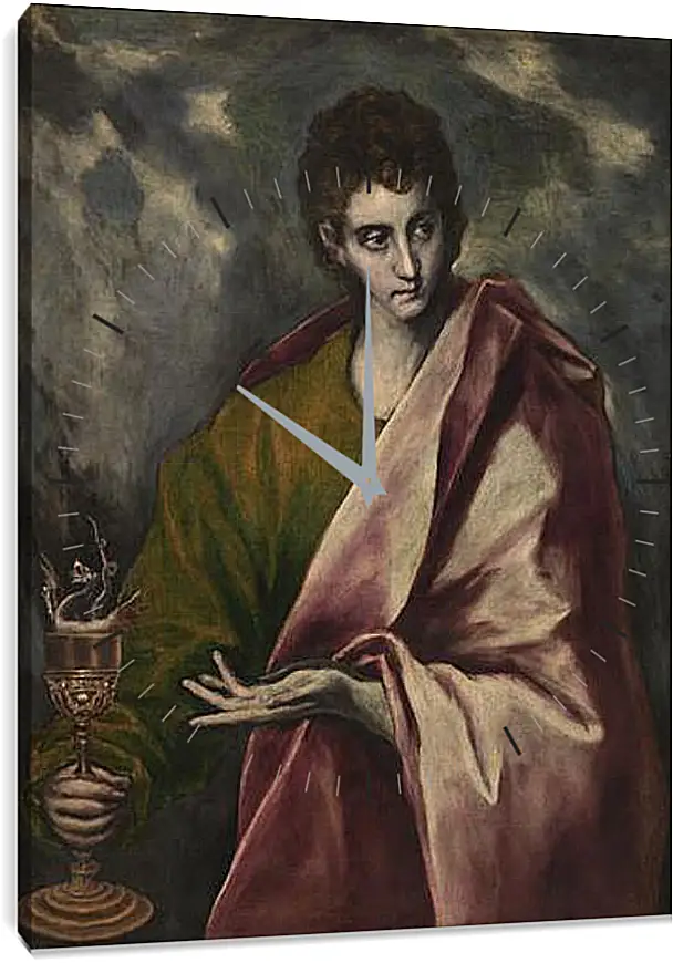 Часы картина - Saint John the Evangelist. Эль Греко