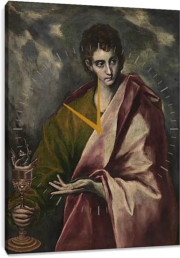 Часы картина - Saint John the Evangelist. Эль Греко