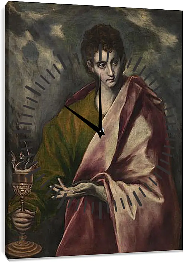 Часы картина - Saint John the Evangelist. Эль Греко