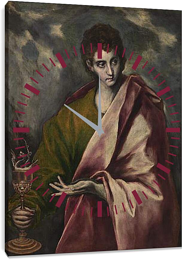 Часы картина - Saint John the Evangelist. Эль Греко