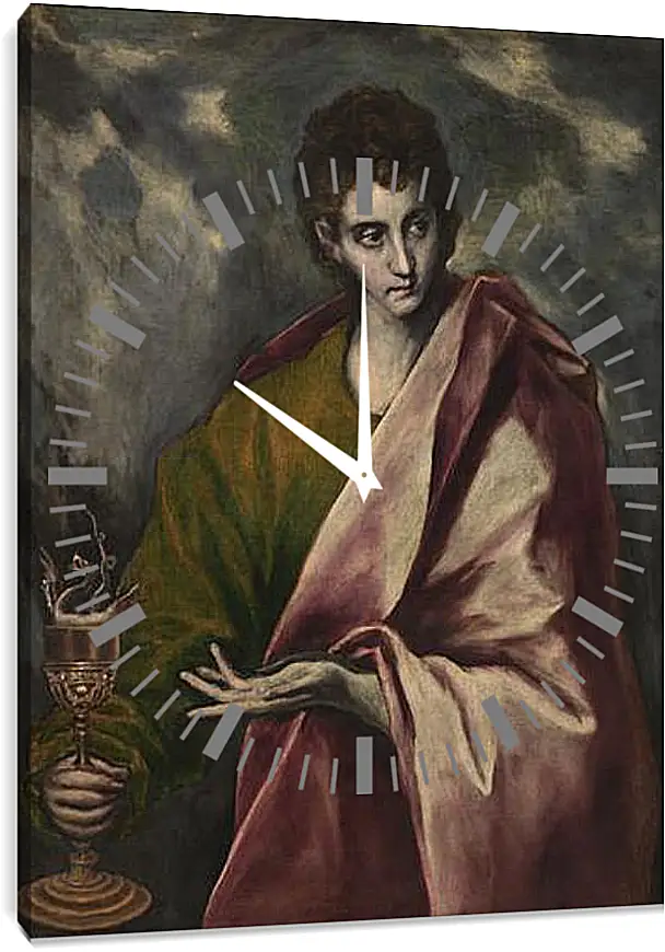 Часы картина - Saint John the Evangelist. Эль Греко