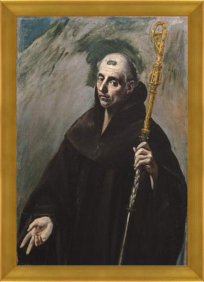 Картина в раме - Saint Benedict. Эль Греко