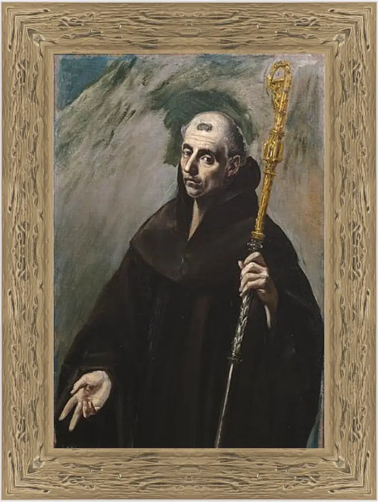 Картина в раме - Saint Benedict. Эль Греко