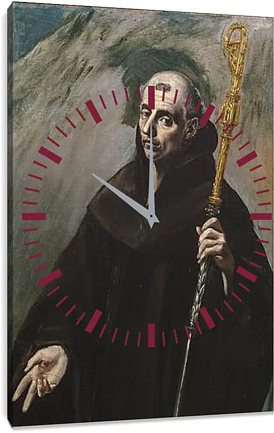 Часы картина - Saint Benedict. Эль Греко