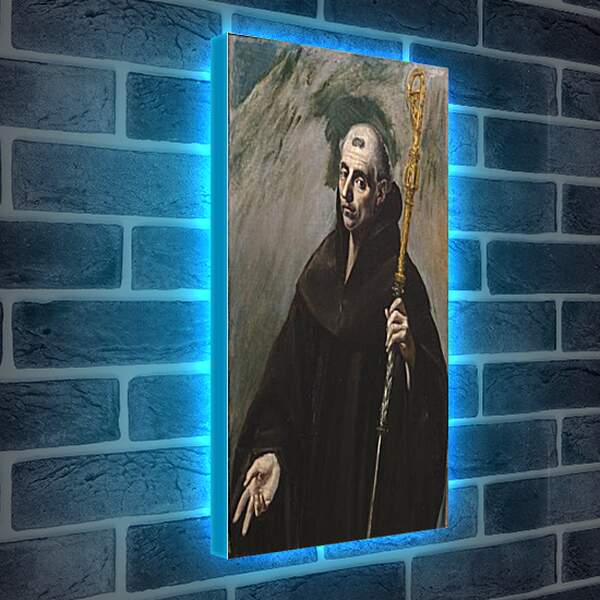 Лайтбокс световая панель - Saint Benedict. Эль Греко