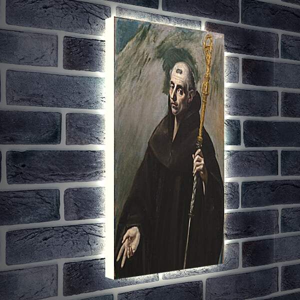 Лайтбокс световая панель - Saint Benedict. Эль Греко