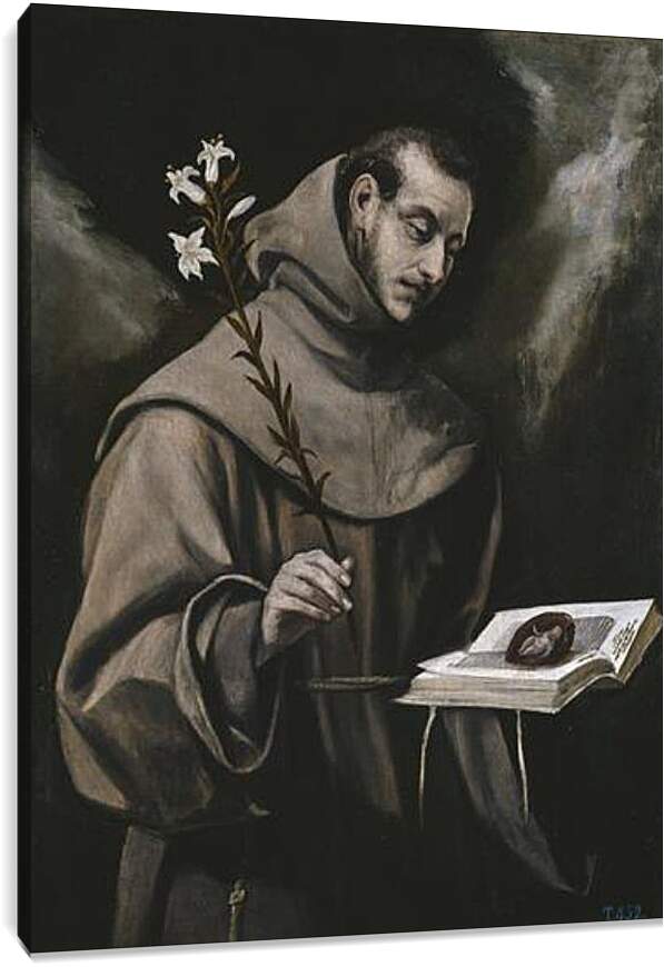 Постер и плакат - Saint Anthony of Padua. Эль Греко