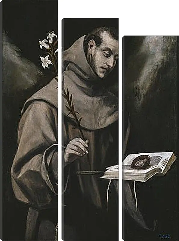 Модульная картина - Saint Anthony of Padua. Эль Греко