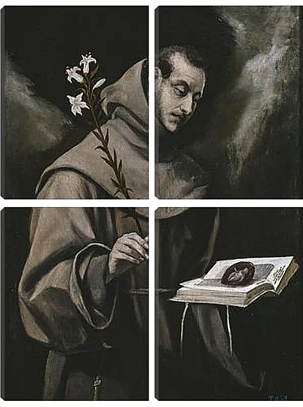 Модульная картина - Saint Anthony of Padua. Эль Греко