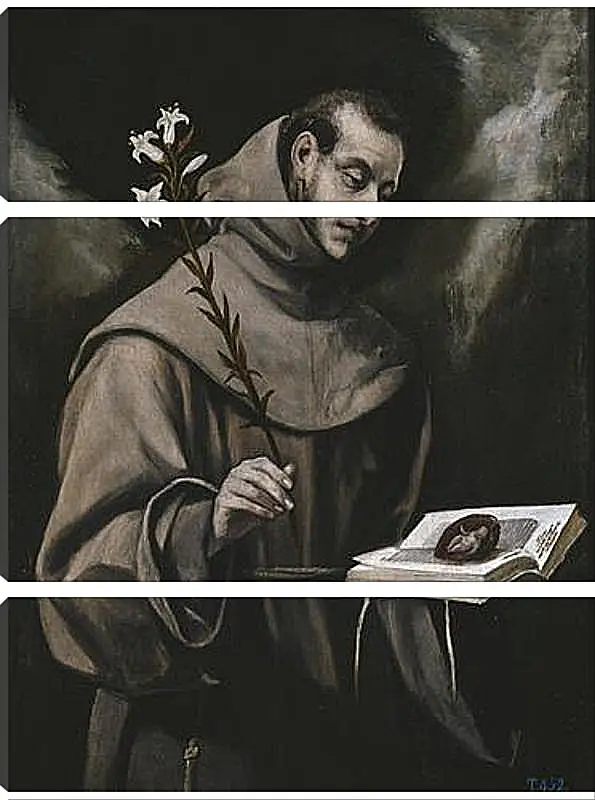 Модульная картина - Saint Anthony of Padua. Эль Греко