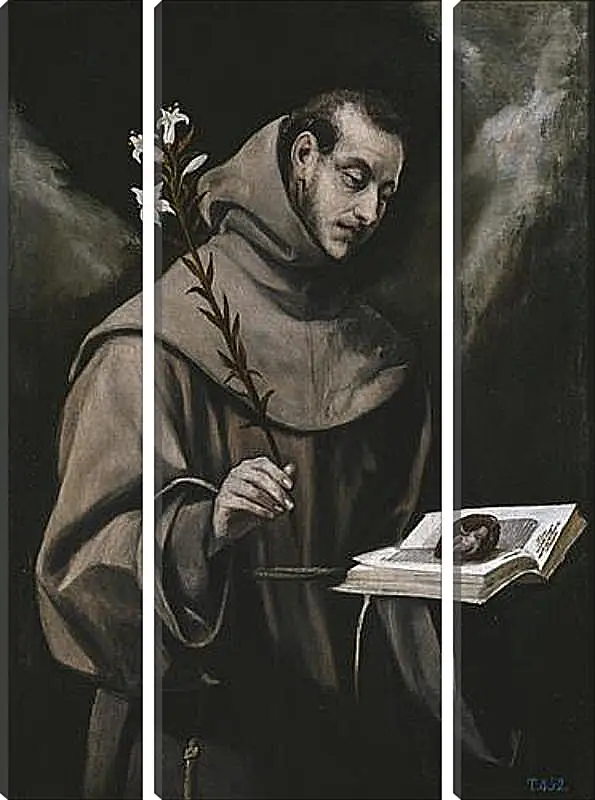 Модульная картина - Saint Anthony of Padua. Эль Греко