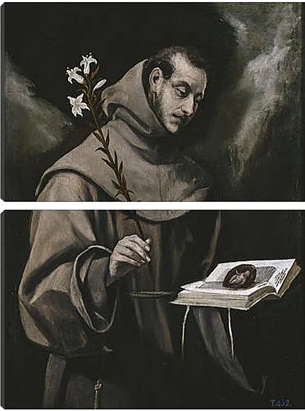 Модульная картина - Saint Anthony of Padua. Эль Греко