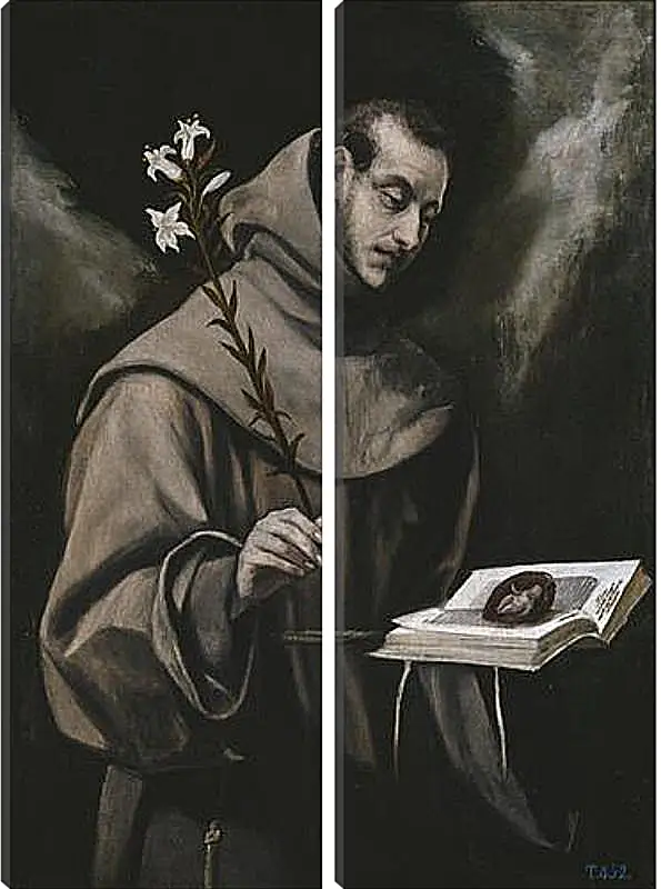 Модульная картина - Saint Anthony of Padua. Эль Греко