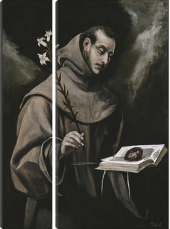 Модульная картина - Saint Anthony of Padua. Эль Греко