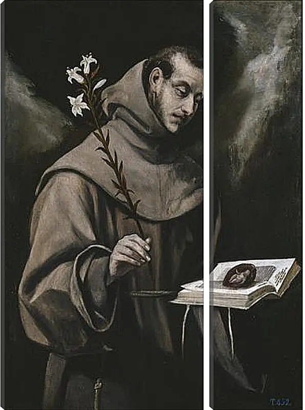 Модульная картина - Saint Anthony of Padua. Эль Греко