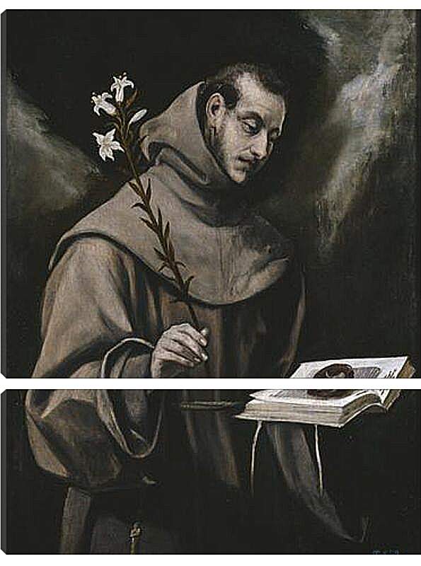 Модульная картина - Saint Anthony of Padua. Эль Греко